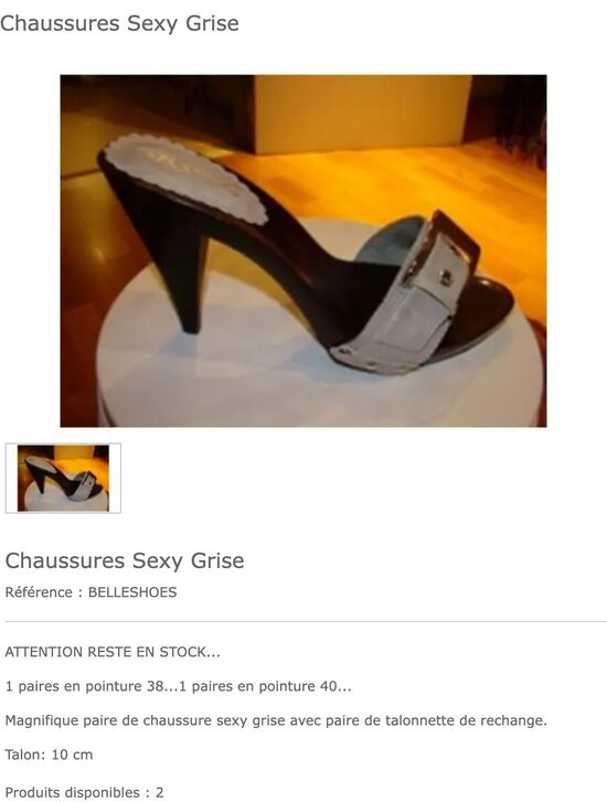 Shoes sexy grise